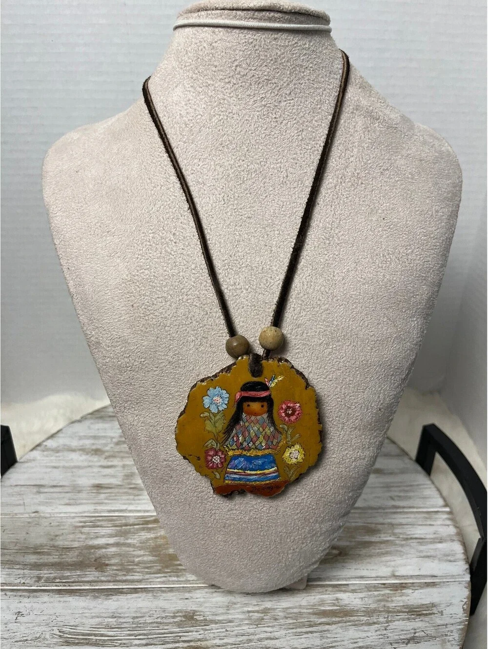 VTG De Grazia Hand-Painted Native American